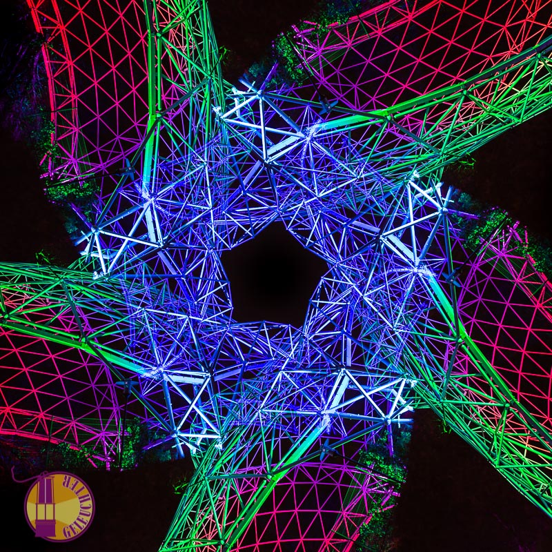 Lightpainting - Essen, Grugapark - Tragwerk